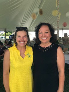 Volunteers Merrie Crawford and Cate Zueske