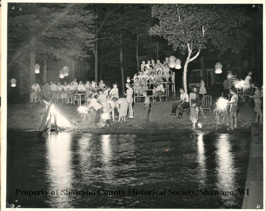 Fireworks at the Naber Cottage July 4, 1949