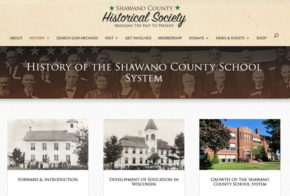 Website Addition – History of the Shawano County School System