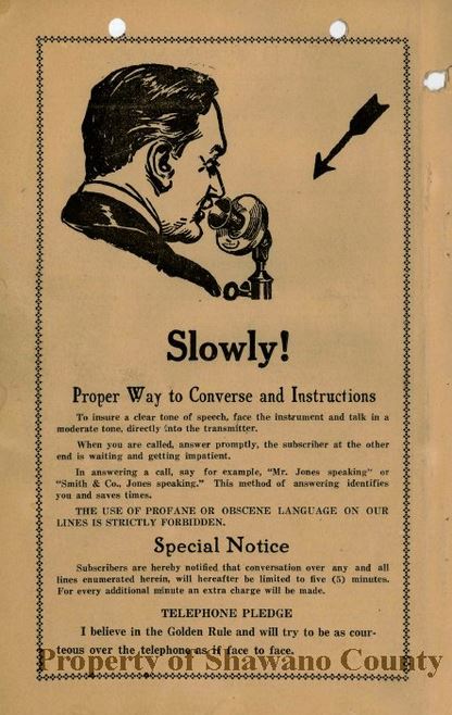 1888 – The Telephone Comes to Shawano