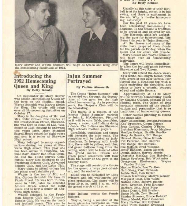 Tepee Tales – October 1952
