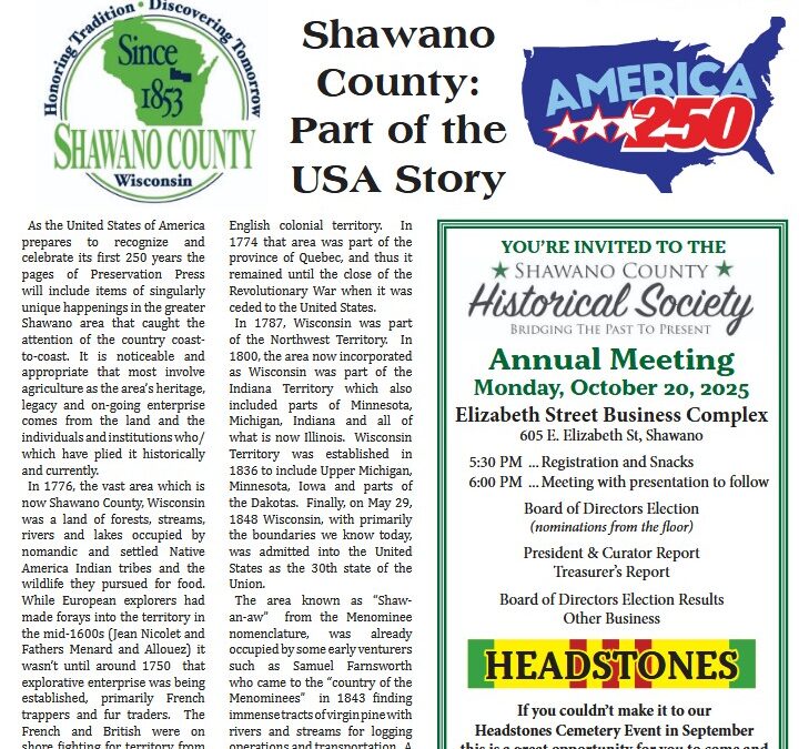 Fall 2025 Preservation Press Newsletter