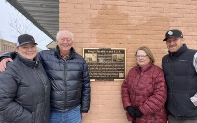 Jung’s Furniture & I.G.A. Grocery Plaque Installed
